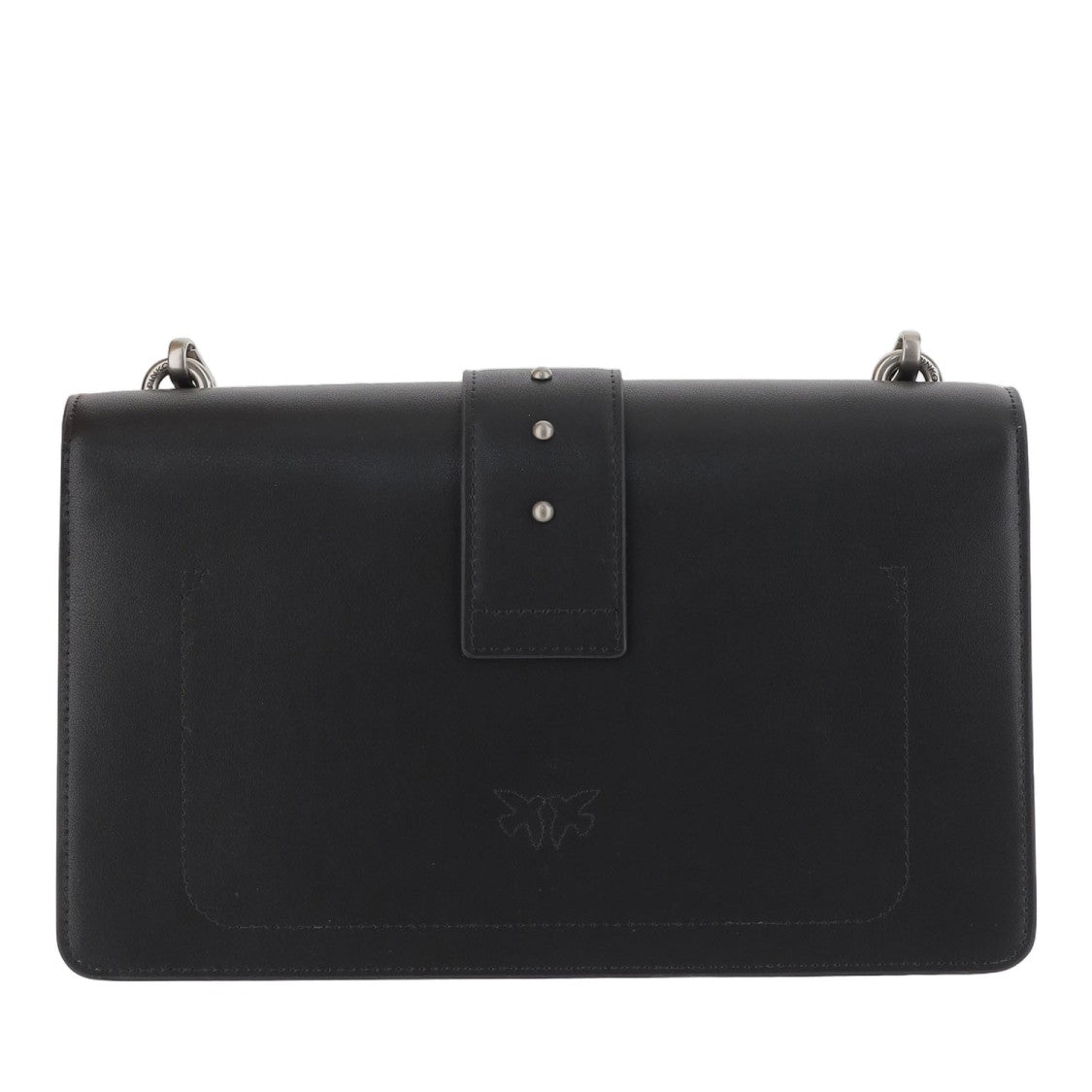 Pinko Black Leather Flap Bag