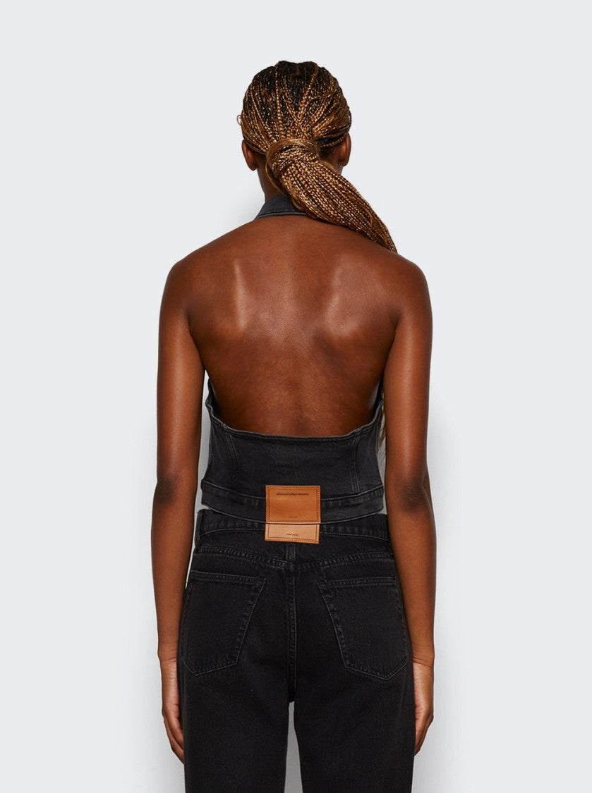 Alexander Wang Stretch Denim Halter Top