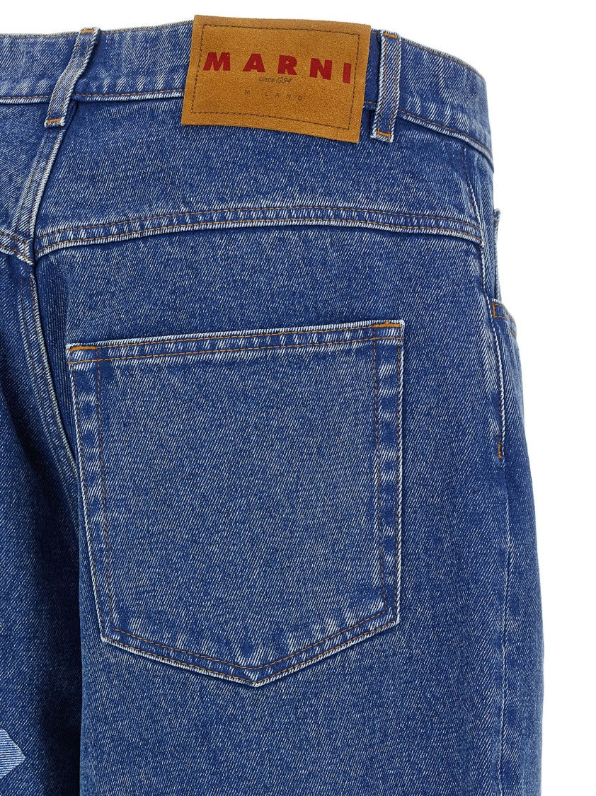 Marni Low-Waisted Wide-Leg Denim Jeans