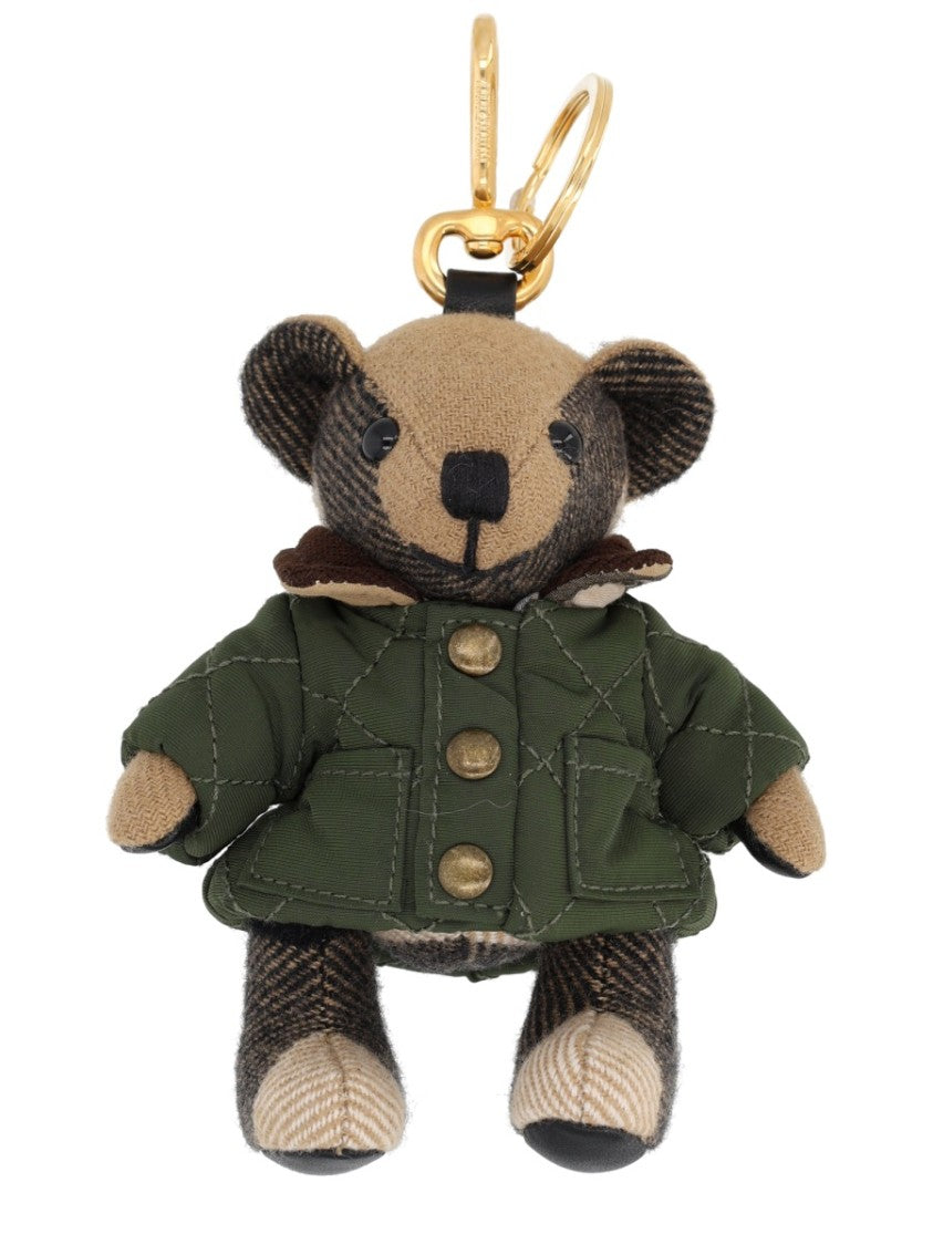 Burberry Beige Thomas Bear Checkered Cashmere Charm