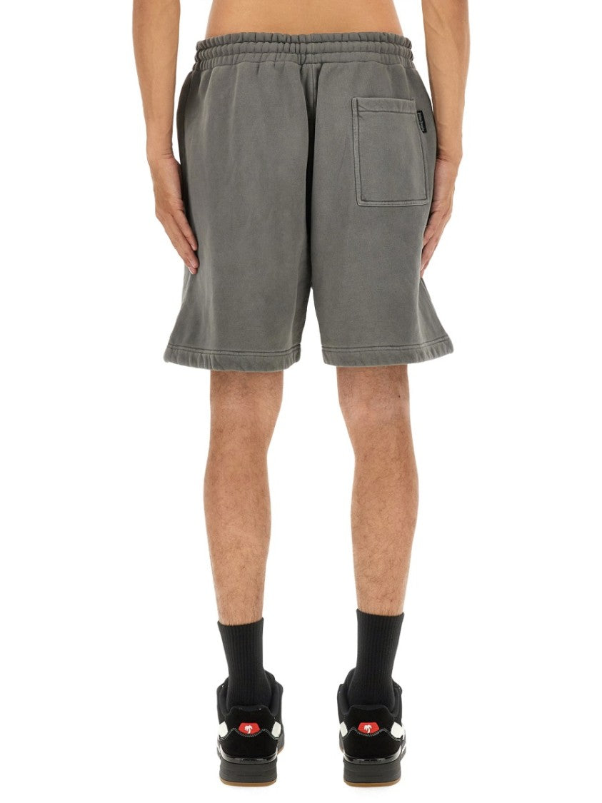 Palm Angels Relaxed Fit Grey Shorts