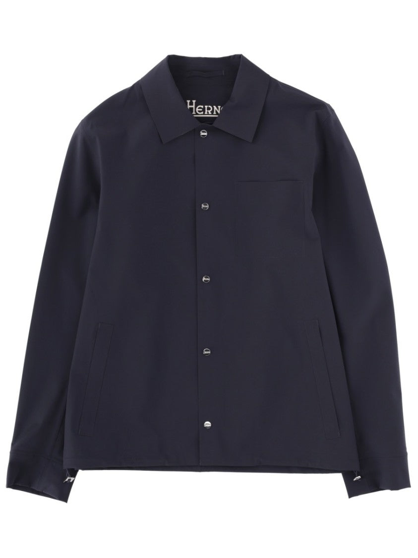 Herno Smooth Minimalist Chest Pocket Polyamide Jacket