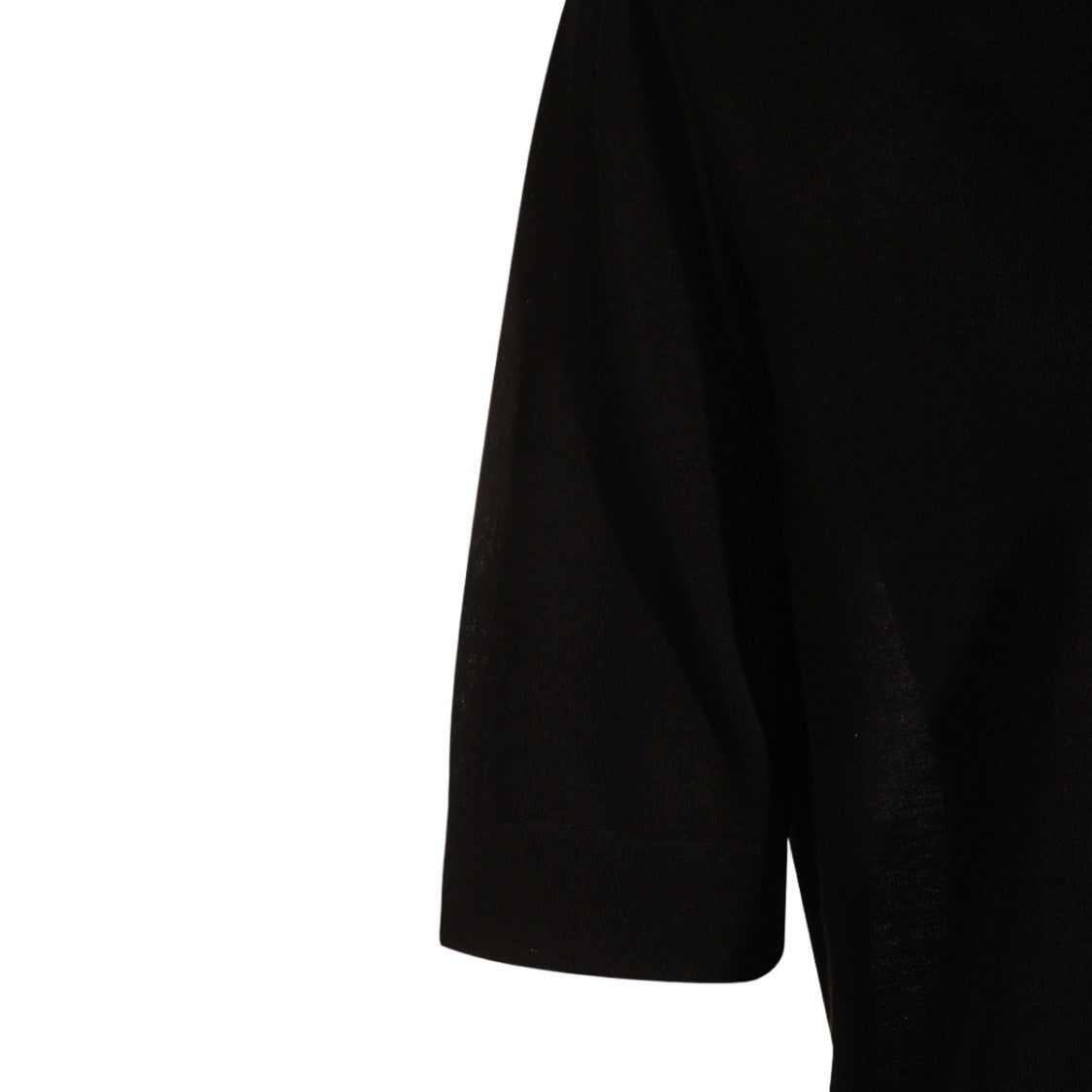 Malo Versatile Black Sweater With Classic Crew Neckline