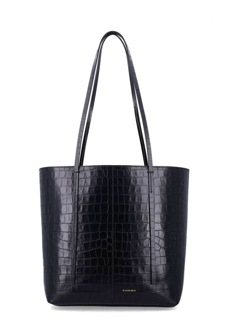 By Malene Birger Crocodile-Embossed Leather Tote Bag With Spacious Interior