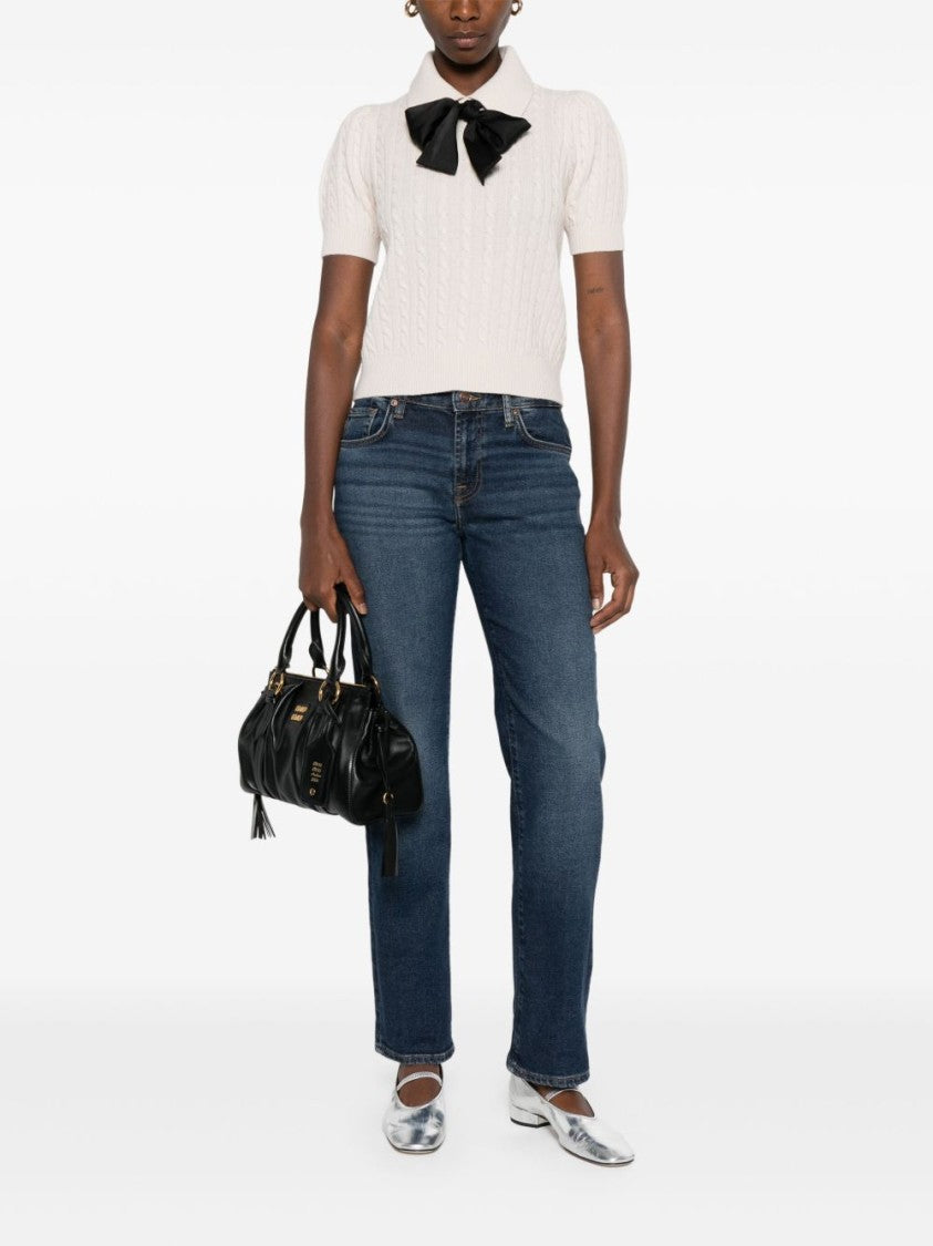 Seven Classic Straight-Leg Jeans With Timeless Faded Wash