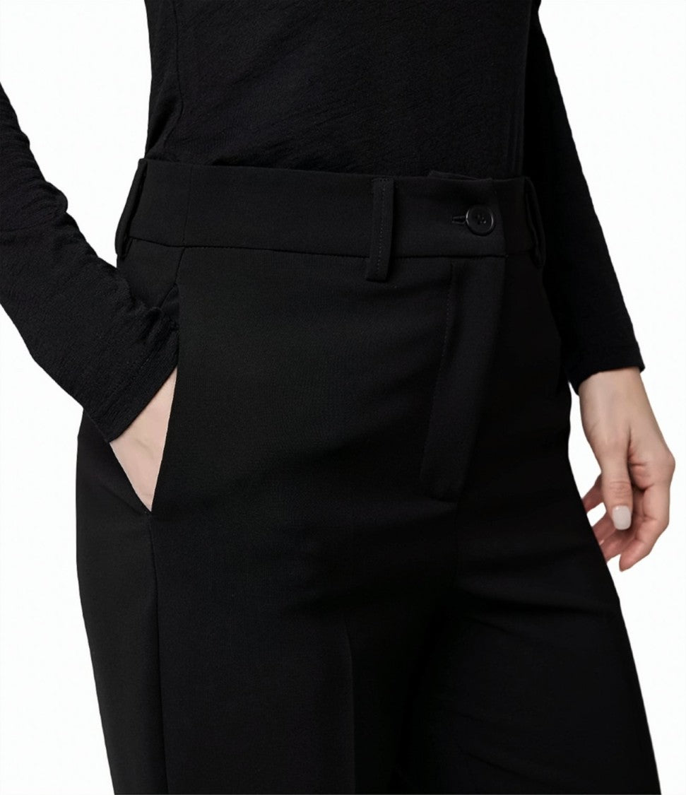 Alpha Studio Mid-Rise Straight-Leg Pants