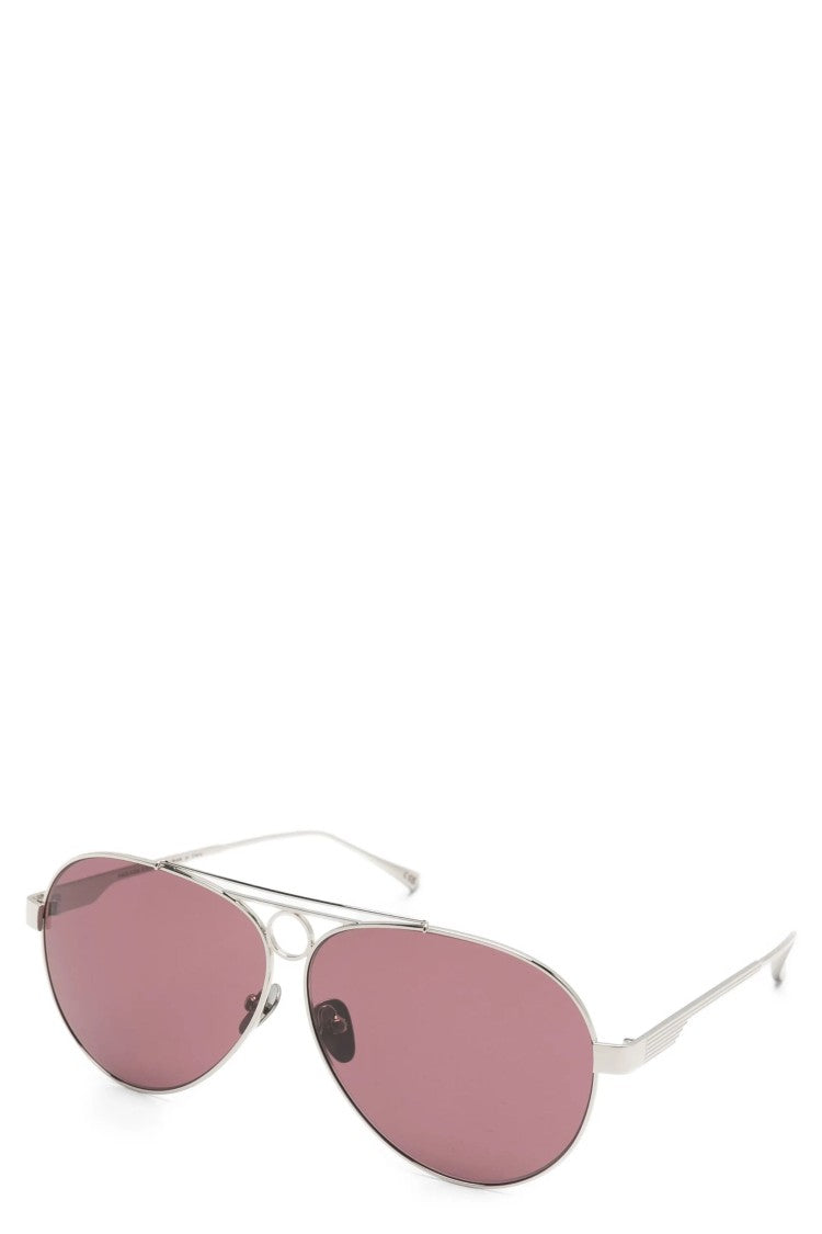Face.Hide Hunter Teardrop Silver Frame Plum Lens Sunglasses