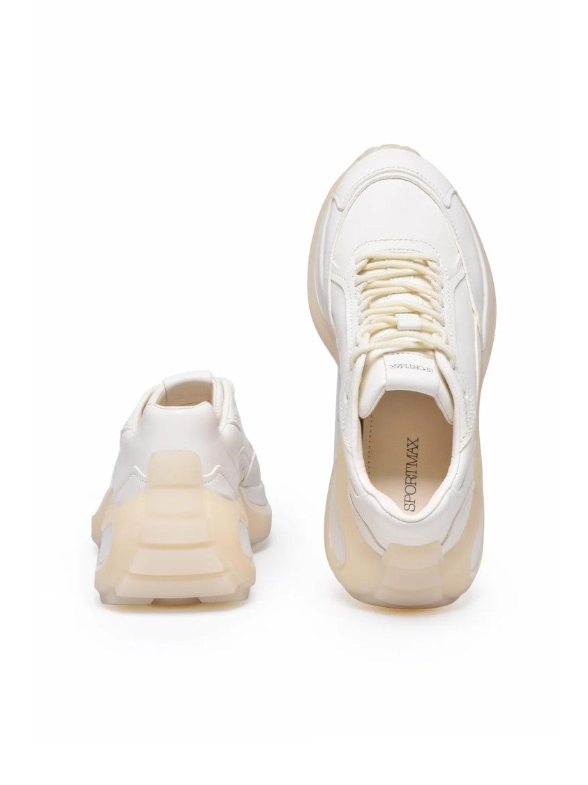 Sportmax White Leather Urta Sneakers