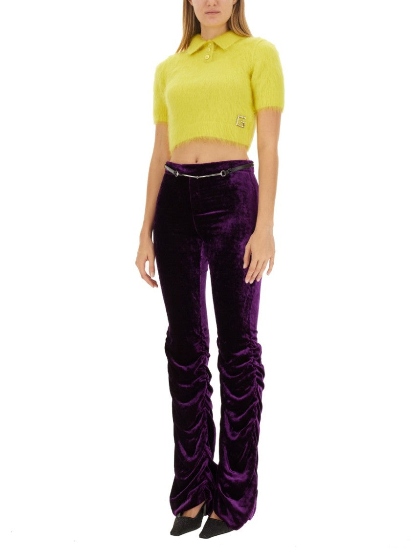Gucci Tailored Velvet Pants With Straight Leg Cut
