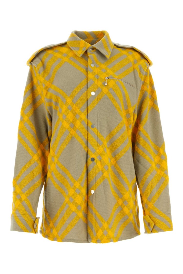 Burberry Embroidered Wool Blend Shirt
