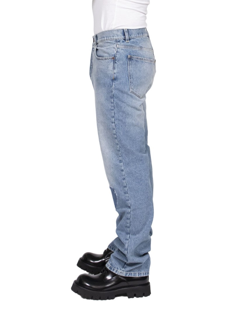 Moschino Relaxed Fit Patchwork Denim Jeans