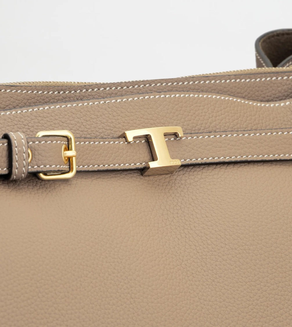 Tod's Structured Handbag With Decorative Strap And Gold-Tone Accents