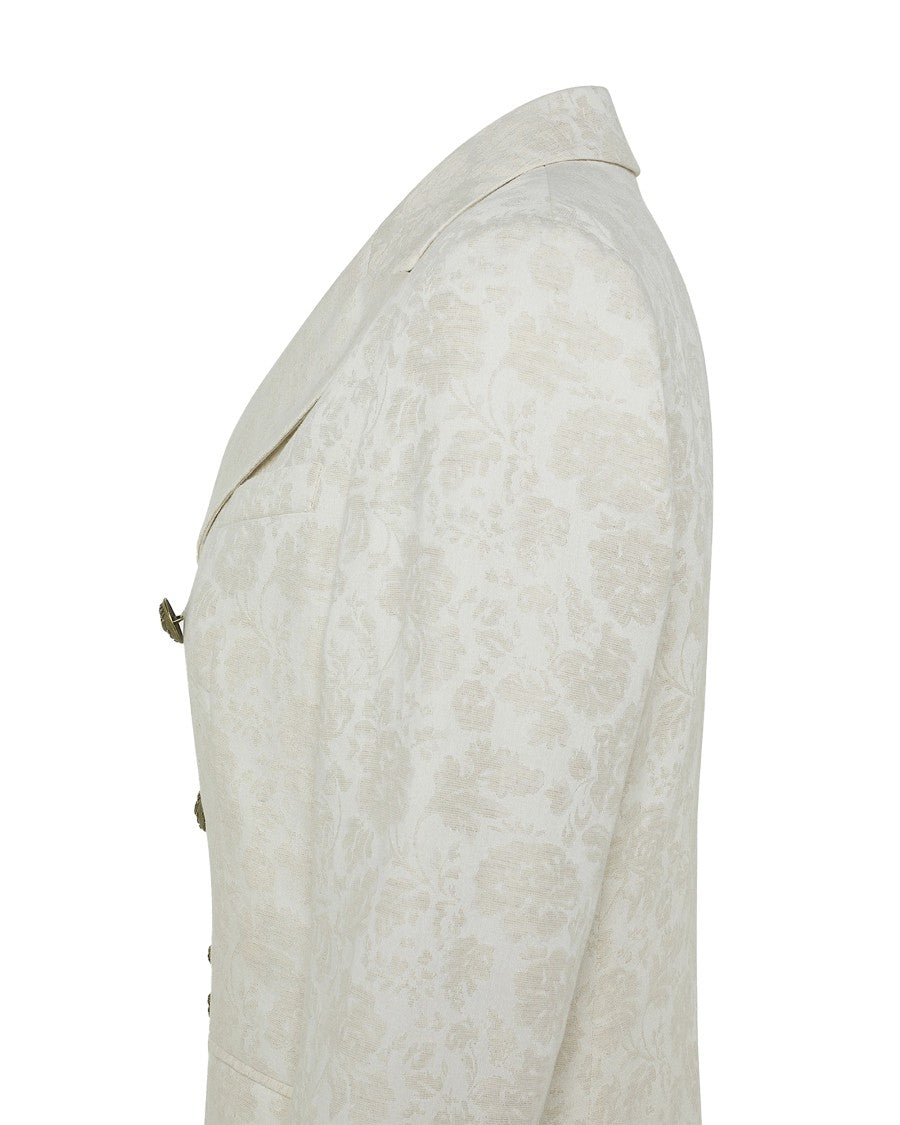 Peuterey Double-Breasted Blazer With Ecru Jewel Buttons