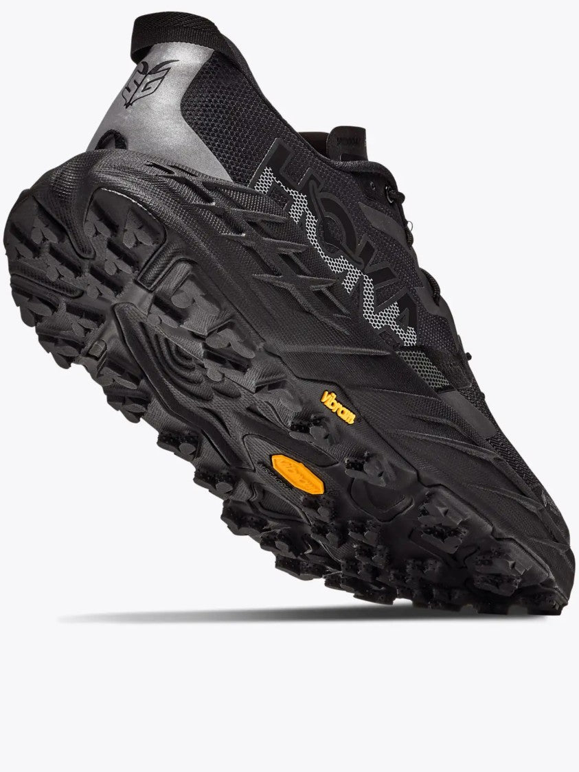 Hoka Trail-Ready Black Trail Running Shoes With Breathable Mesh