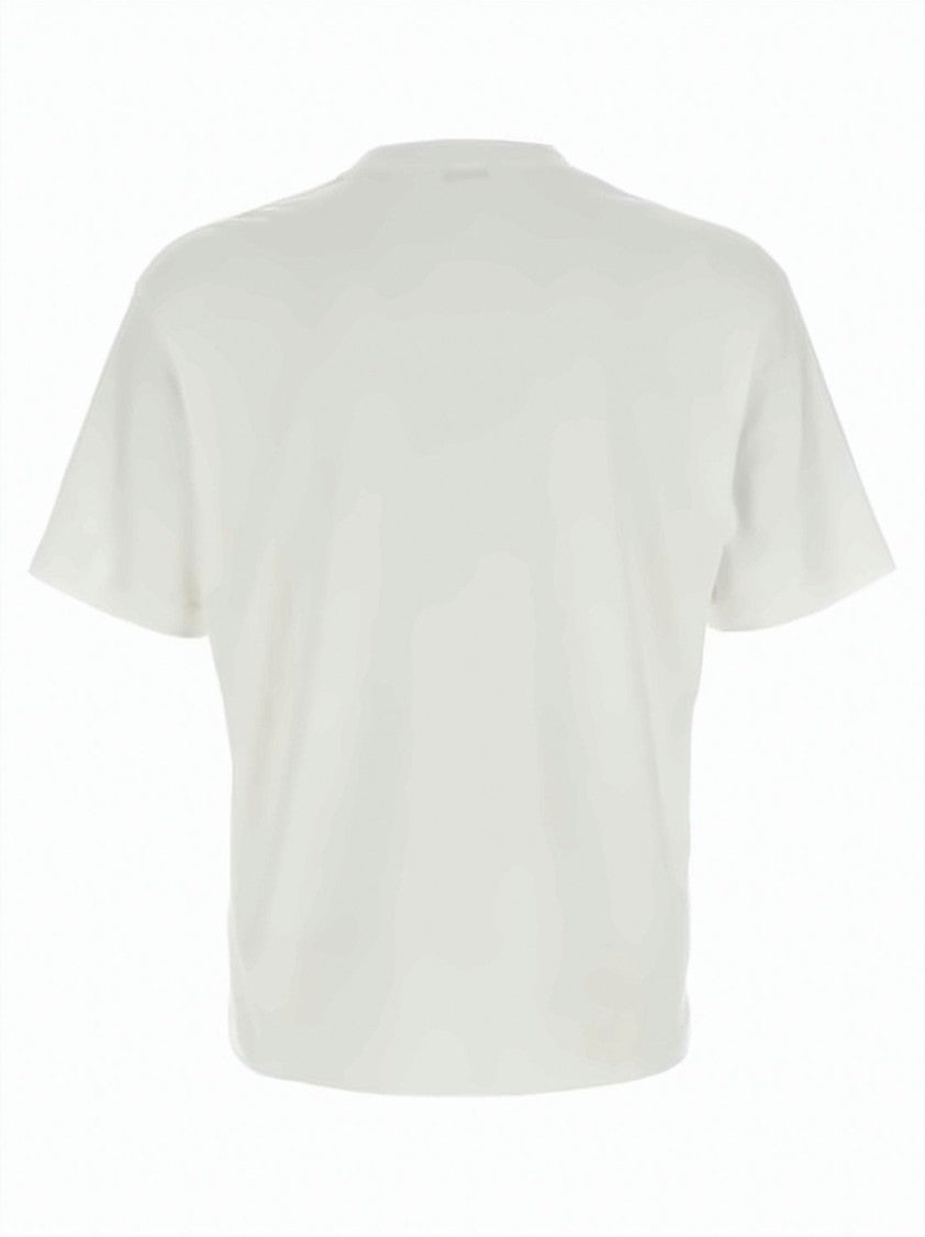 Auralee Boxy Fit White Cotton T-Shirt With Classic Crew Neckline