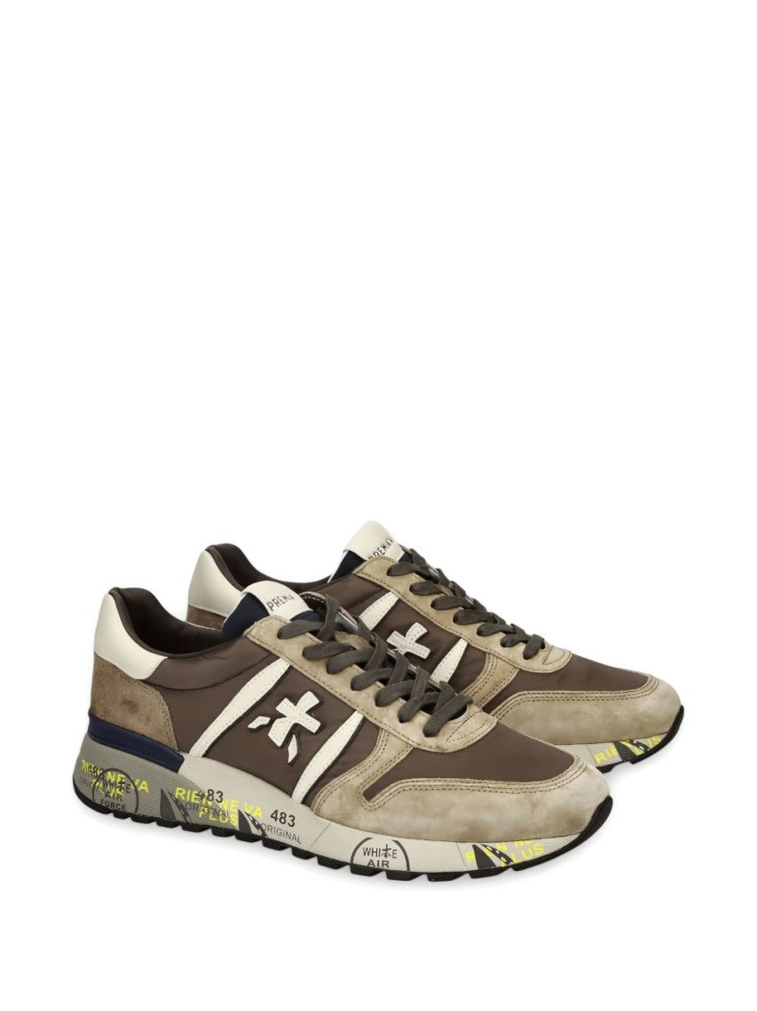 Premiata Low-Top Sneakers With Suede And Smooth Texture Details