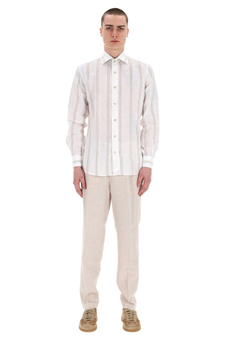 Eleventy Special Stripe Linen Shirt