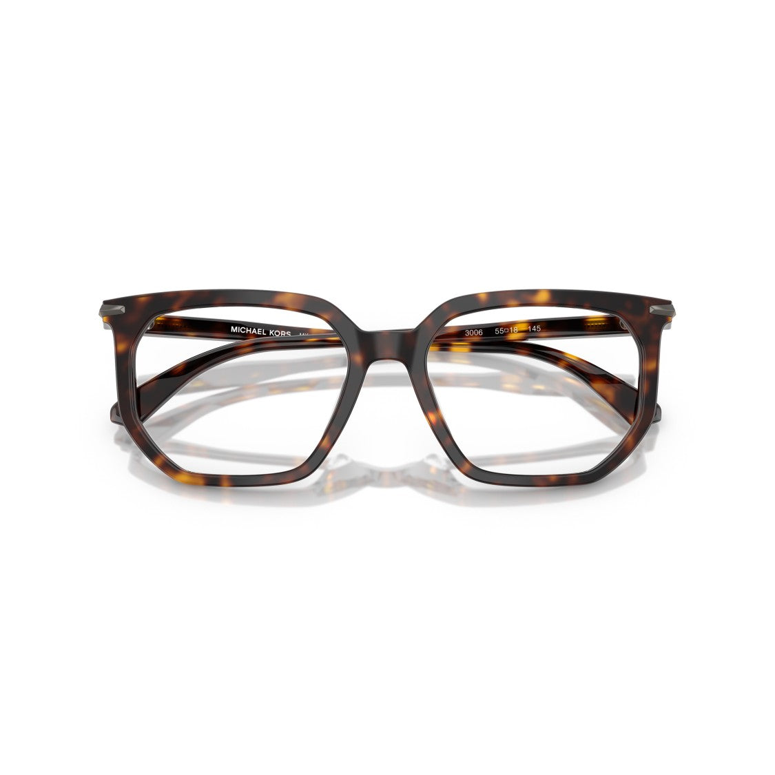 Michael Kors 0Mk4158u Oversized Square Frame Acetate Eyeglasses With Tortoiseshell Pattern