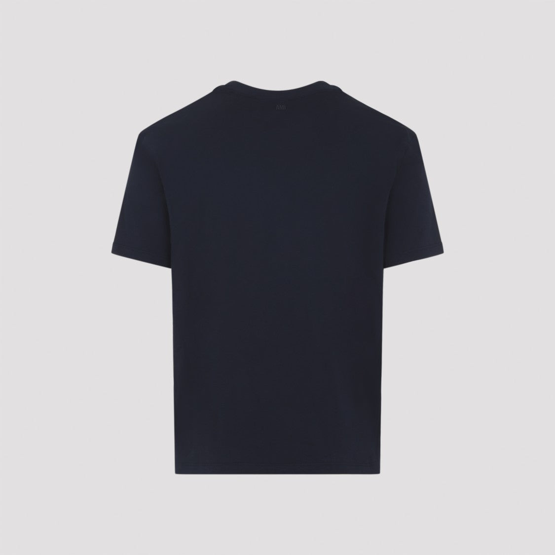 Ami Paris Round Neck Blue Cotton Jersey Shirt