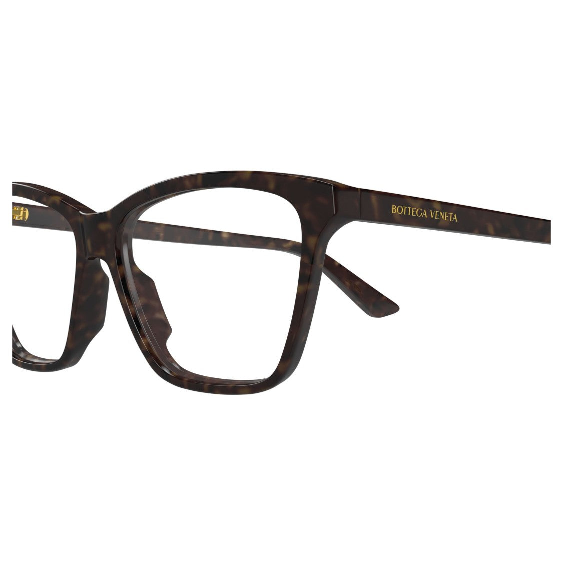 Bottega Veneta Bv1421o Bold Oversized Square Frame Tortoiseshell Eyeglasses