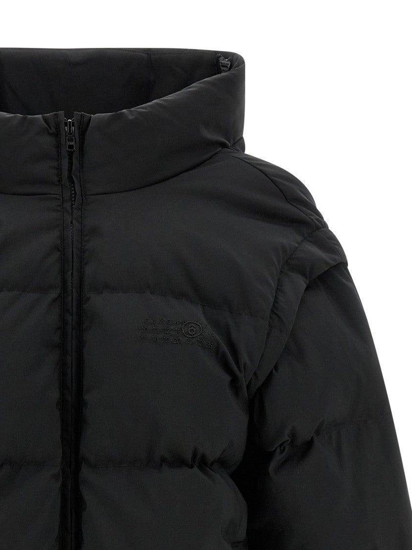 Mm6 By Maison Margiela 'Numeric Signature Mm6' Embroidery Down Jacket