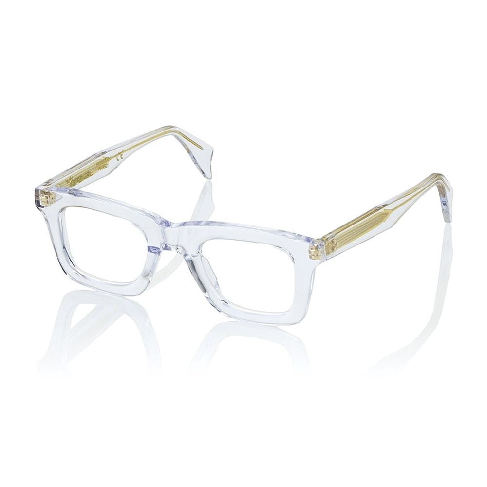 Monokol Concept Eyewear Mk308 Squared Optical Frames In Transparent Crystal Mazzucchelli Acetate