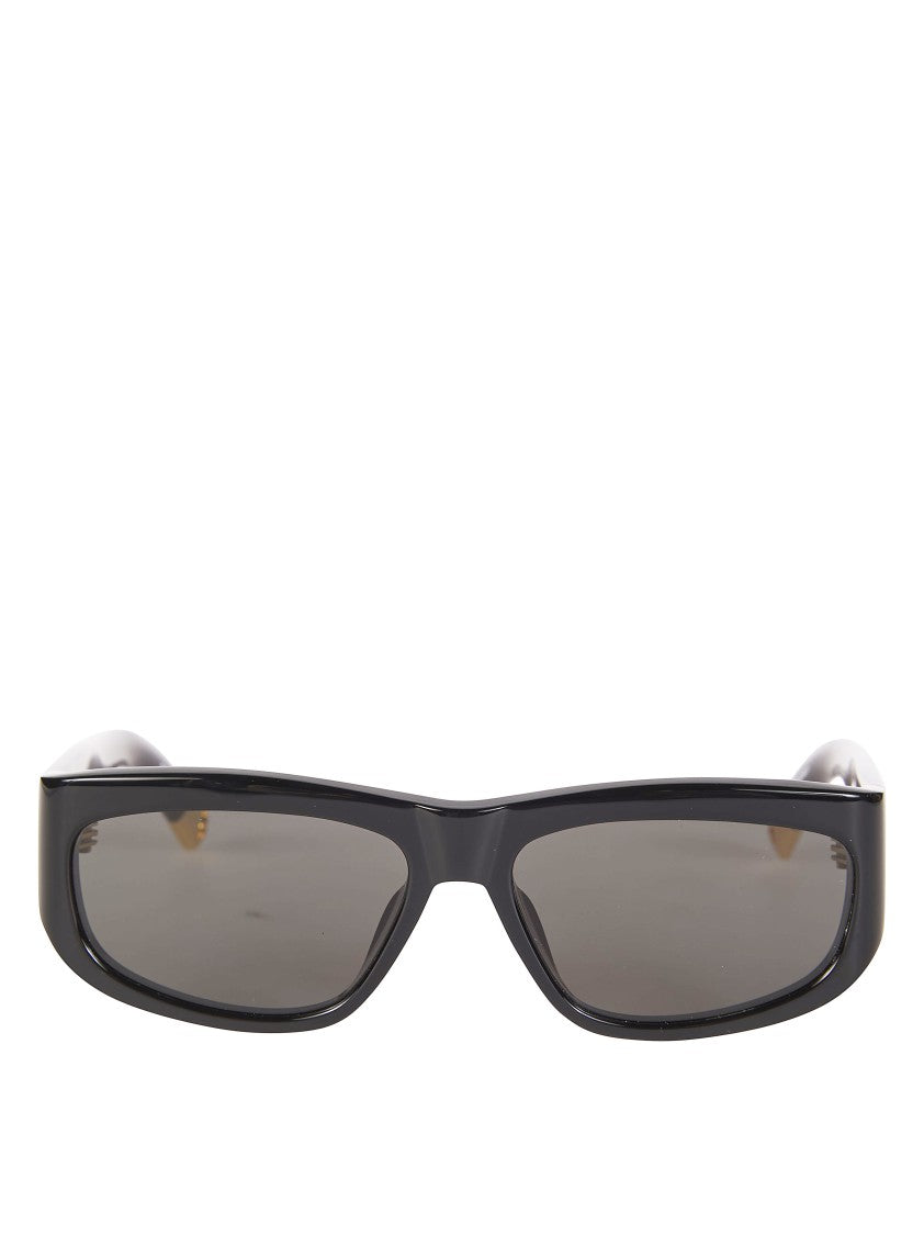 Jacquemus Sleek Rectangular Thick Arms Sunglasses
