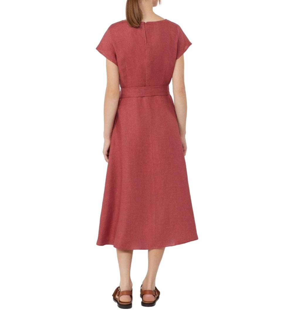 Max Mara Cherry Red Wkdesordio Wool Dress