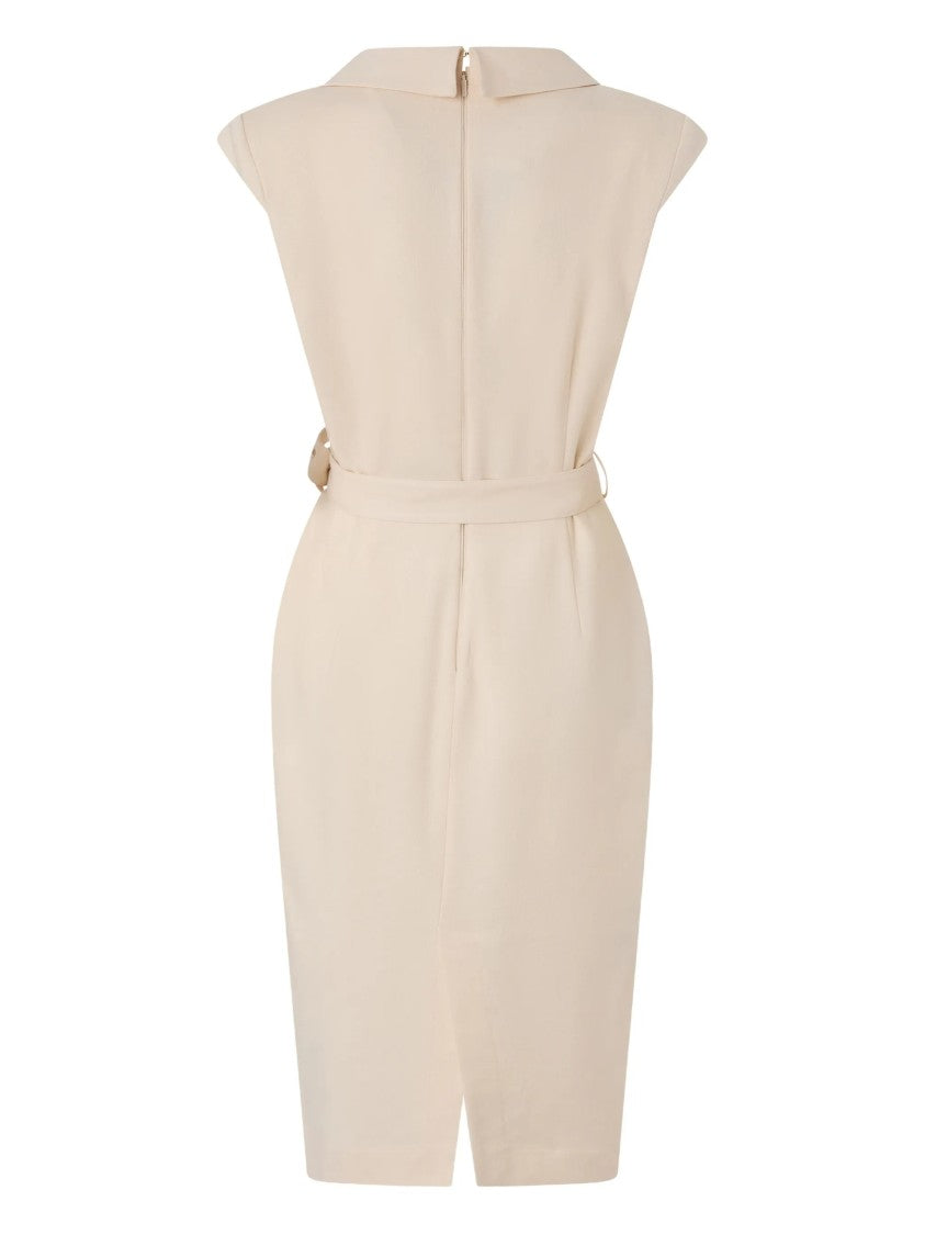 Pinko Sleeveless Midi Dress With Tailored Blazer Bodice