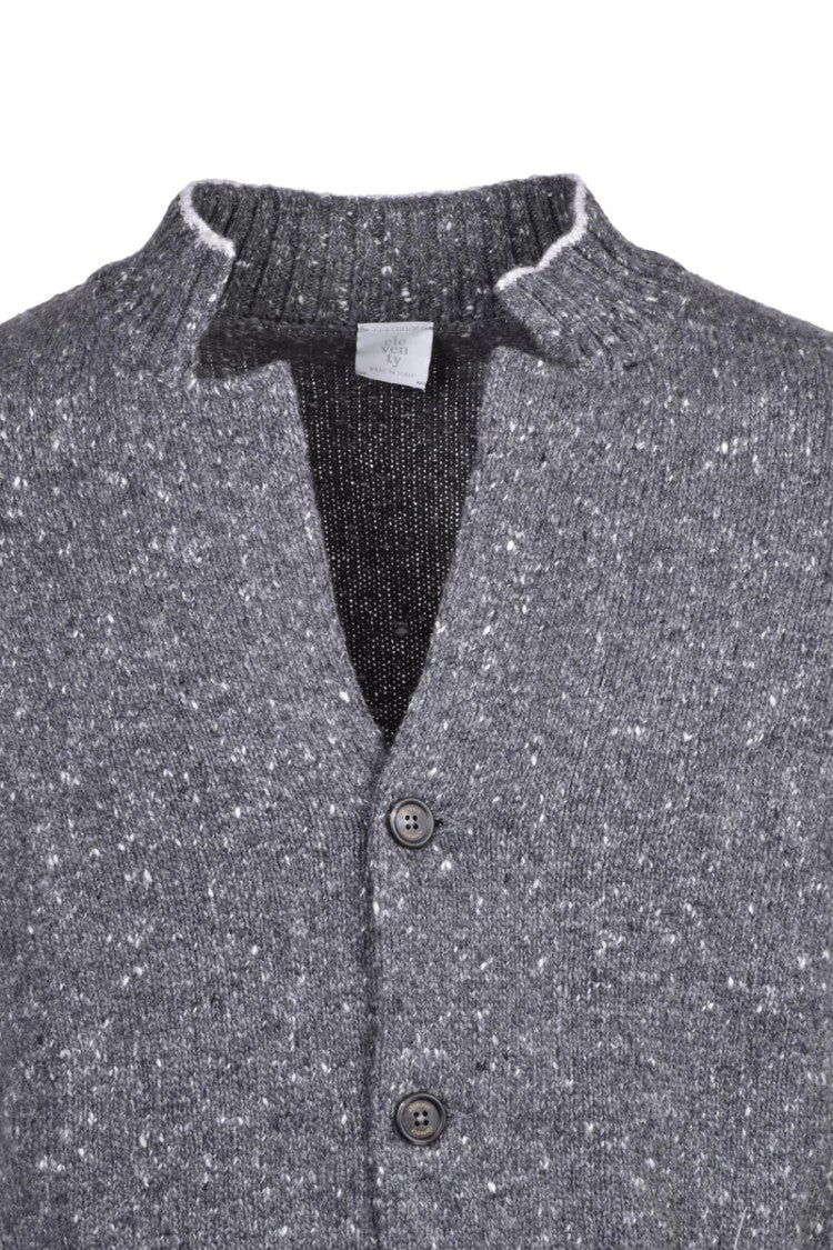 Eleventy Wool Cashmere Button Cardigan - Grey