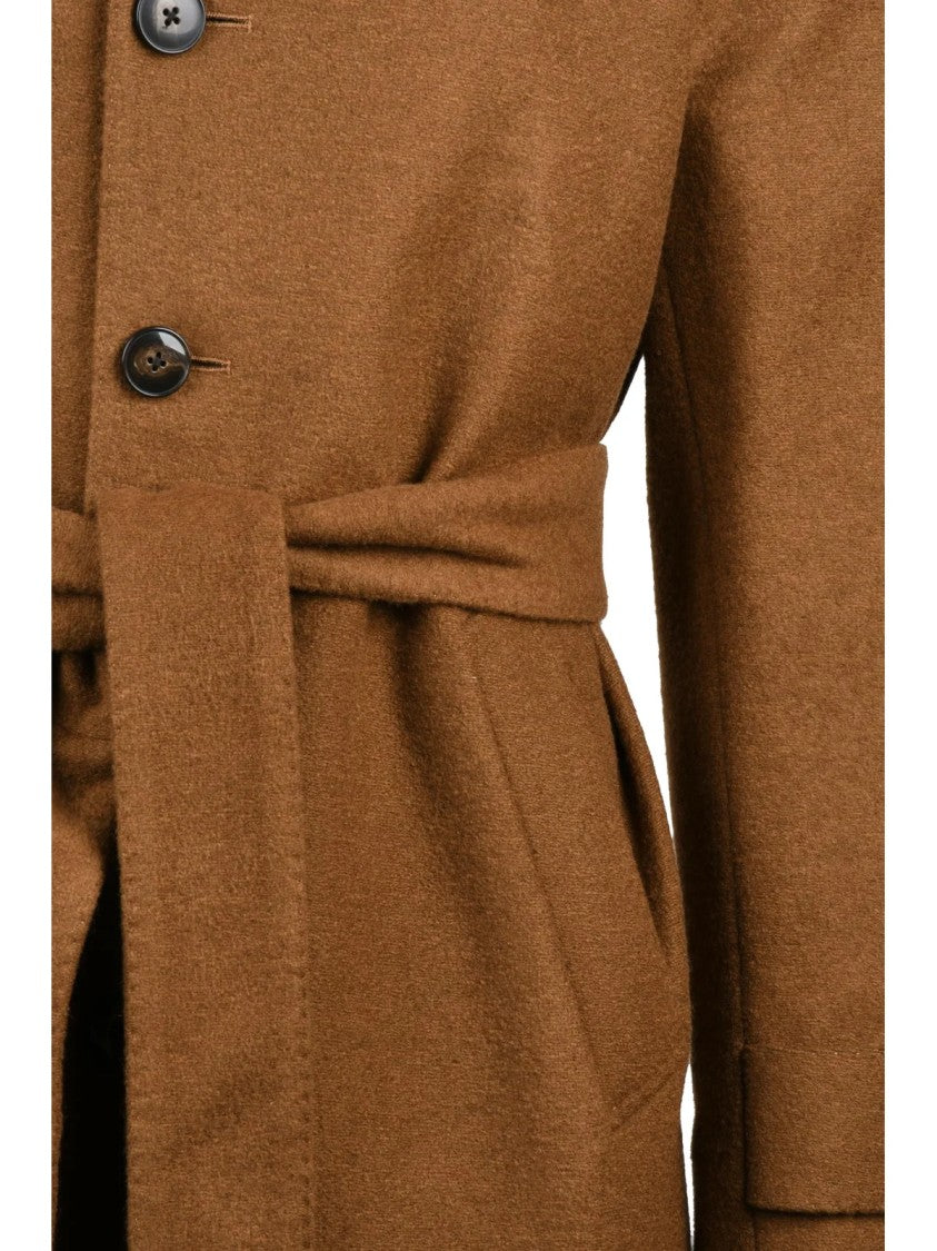 L.B.M. 1911 Brown Polyester-Blend Coat