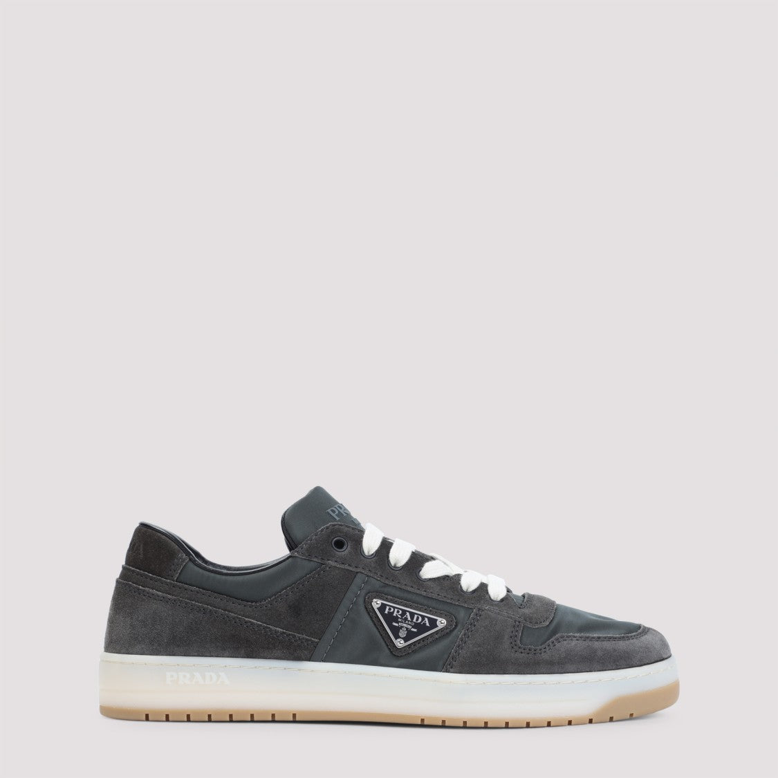 Prada Suede Sneakers With Round Toe