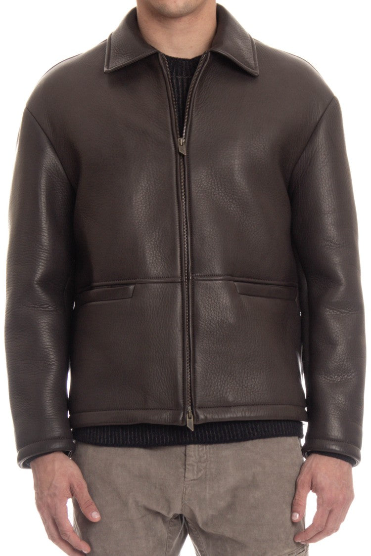 Salvatore Santoro Nappa Leather Work Jacket