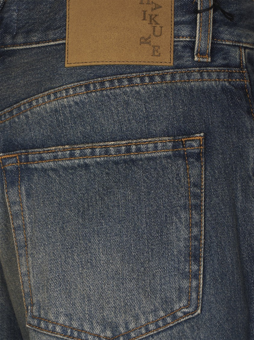 Haikure Wide-Leg Denim Jeans With Vintage Finish