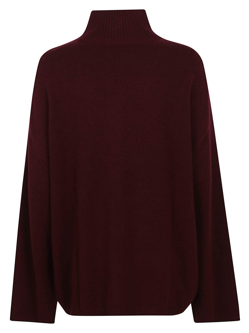 Allude Cashmere Mockneck Sweater With Relaxed Silhouette