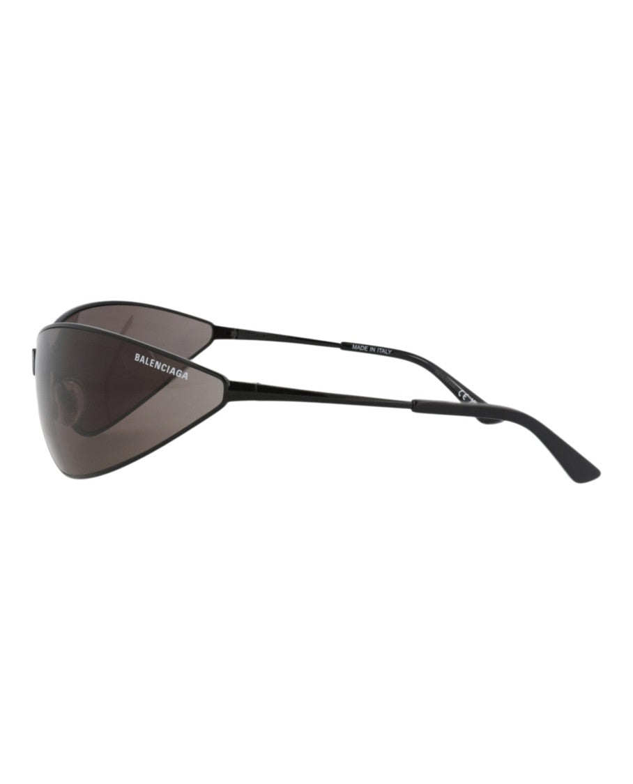 Balenciaga Shield-Frame Metal Sunglasses