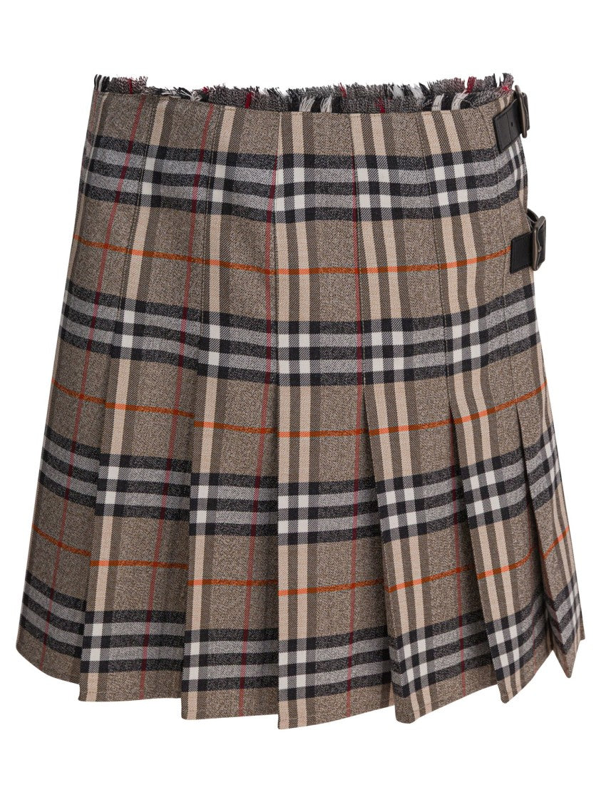 Burberry "Check" Wool Mini Kilt