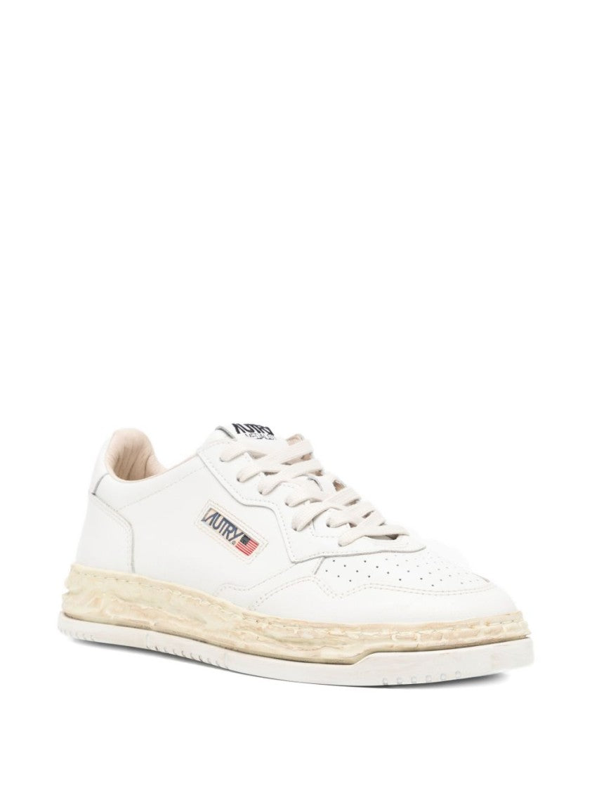 Autry X Maison Mihara Yasuhiro Off-White Sneakers With Textured Sole And Logo Patch