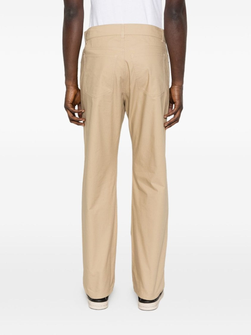 Moschino Brown Silk And Nylon Tailored Trousers