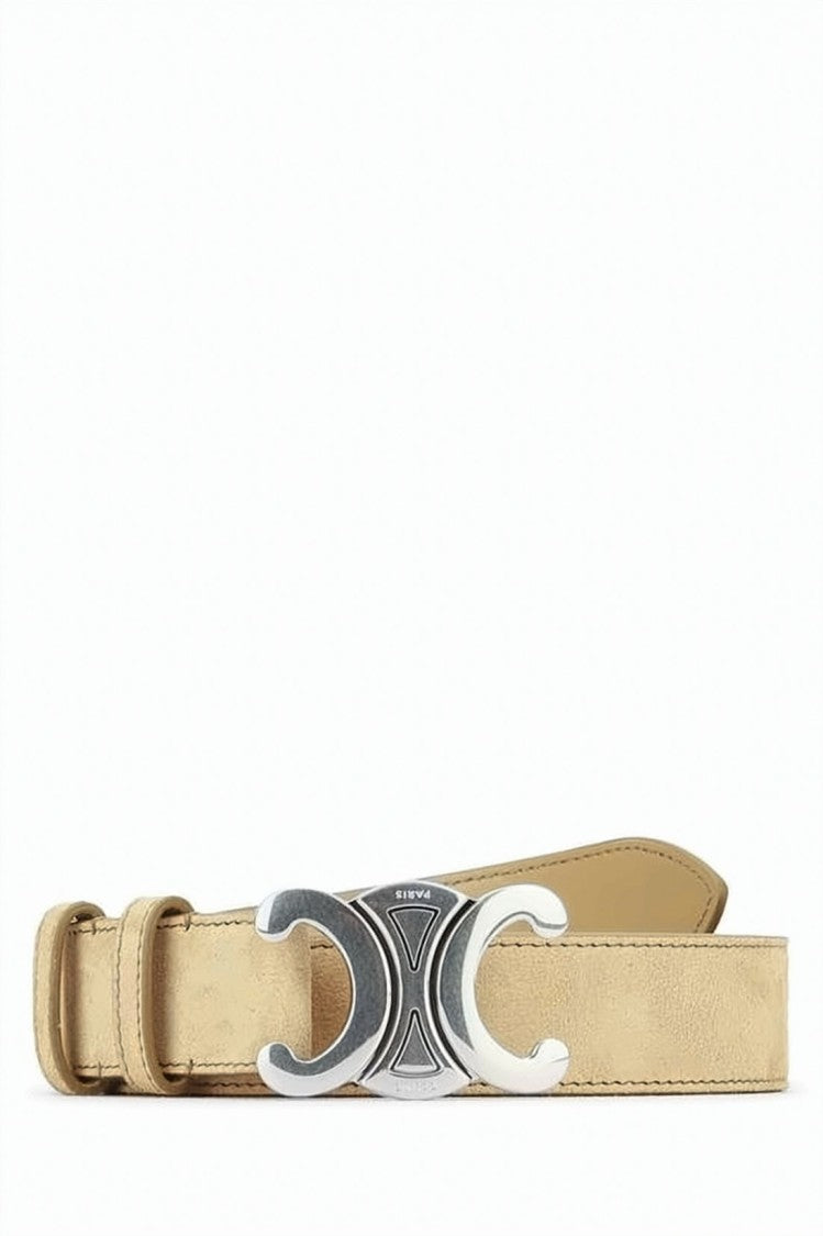 Celine Light Beige Calf Leather Belt