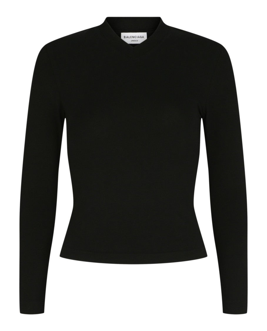 Balenciaga Fitted V-Neck Top