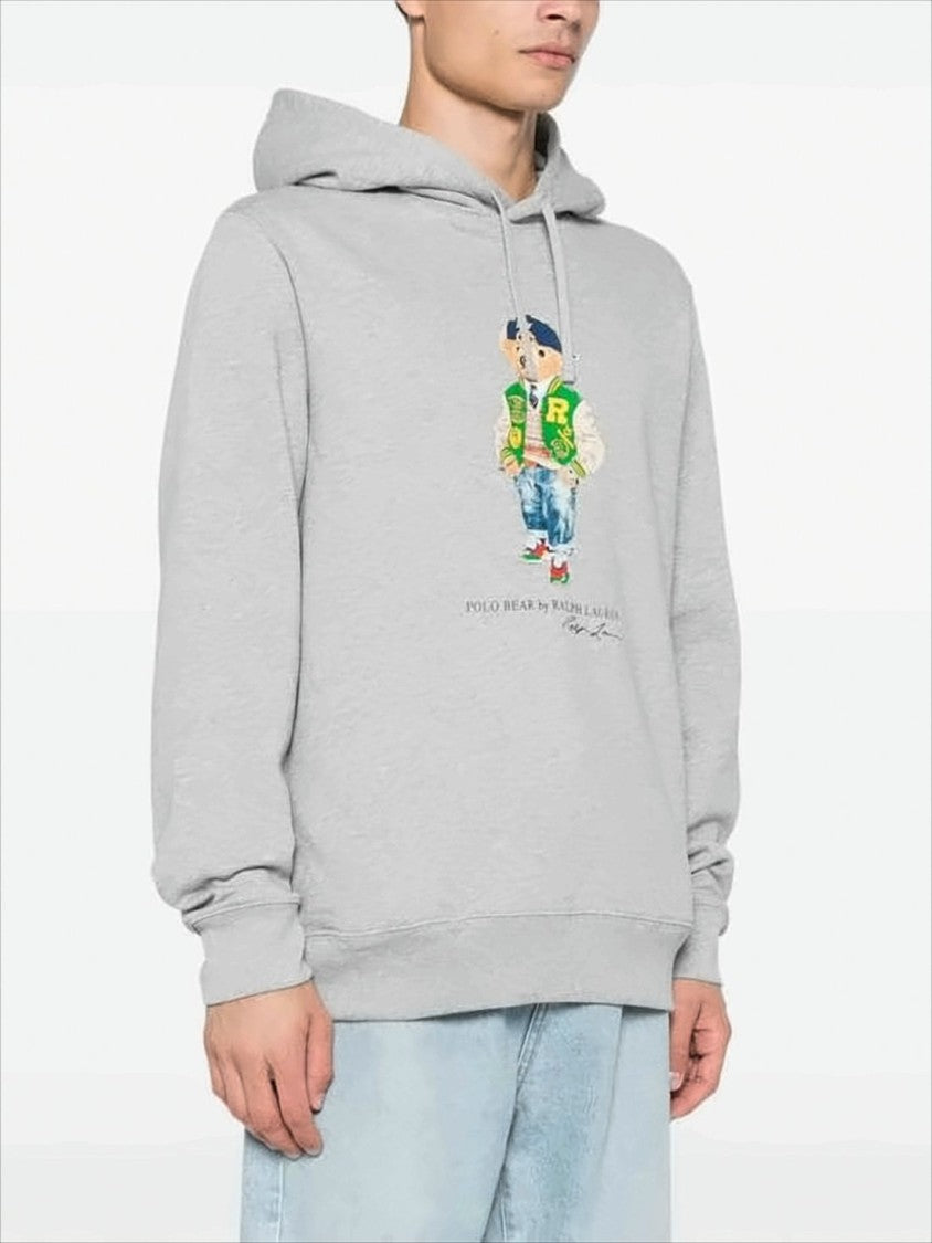 Polo Ralph Lauren Casual Hoodie With Playful Bear Graphic And Drawstring Hood