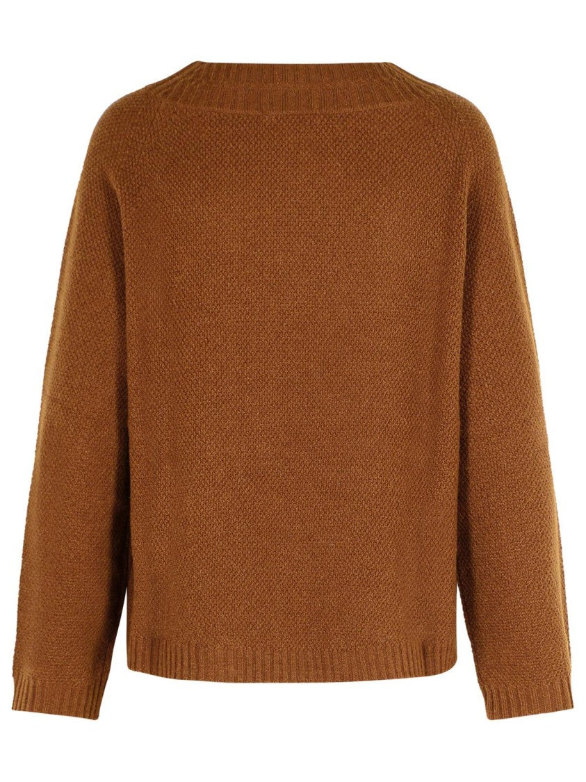 Max Mara 'Laser' Sweater In Leather-Colored Camel Yarn