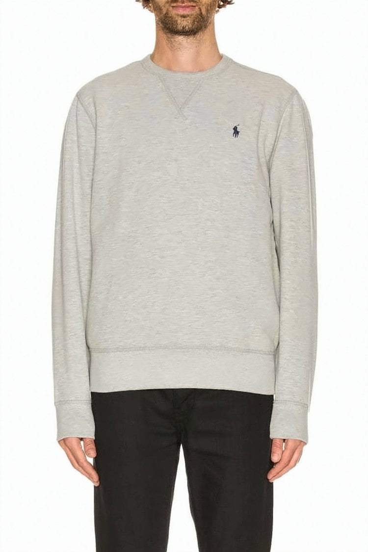 Polo Ralph Lauren Long-Sleeve Grey T-Shirt With Ribbed Cuffs