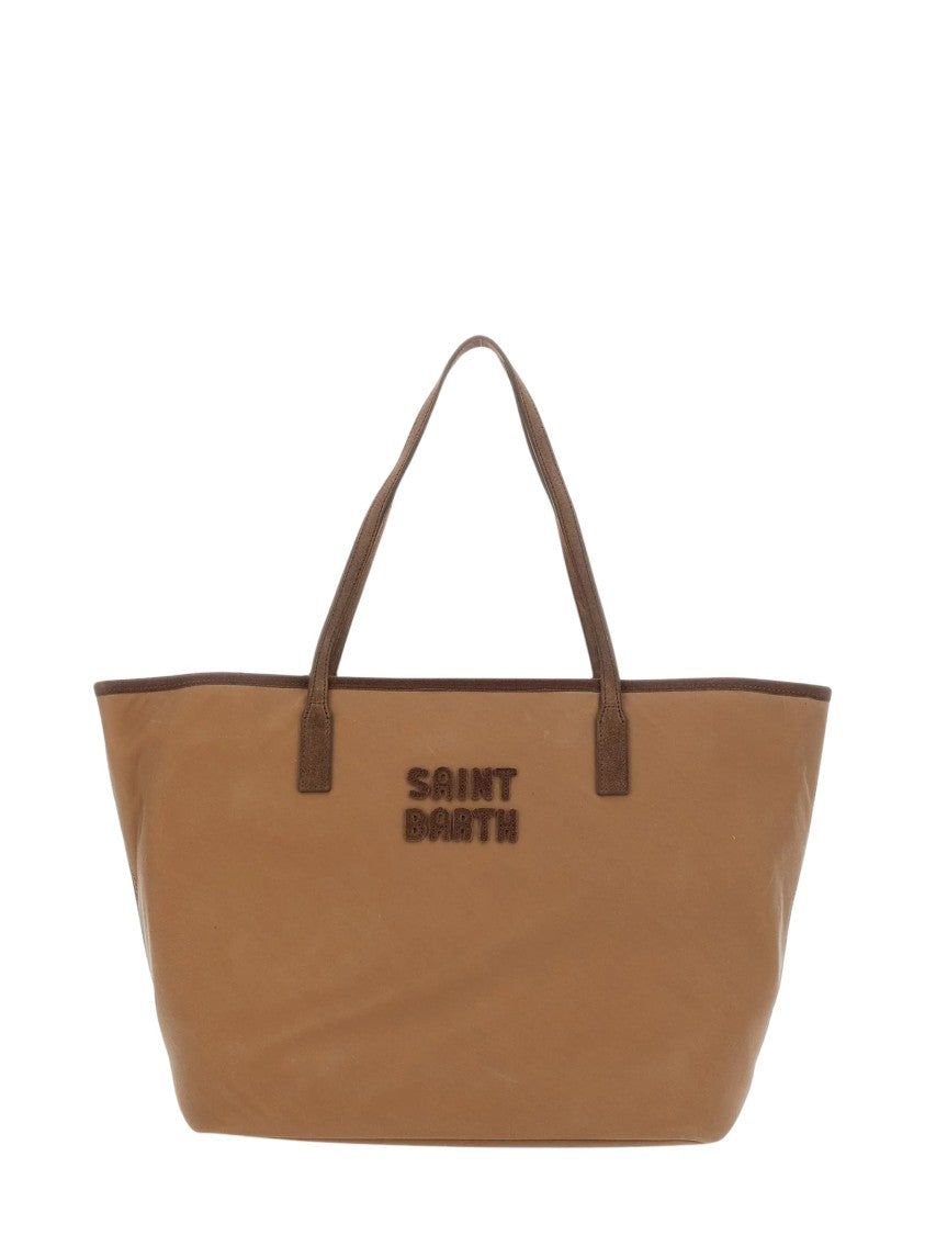 Mc2 Saint Barth Spacious Tote Bag With Textured Logo Patch