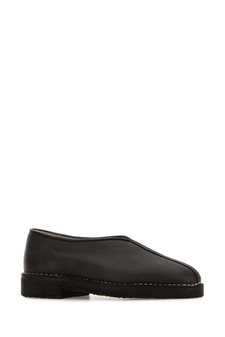 Lemaire Dark Brown Leather Ballerinas