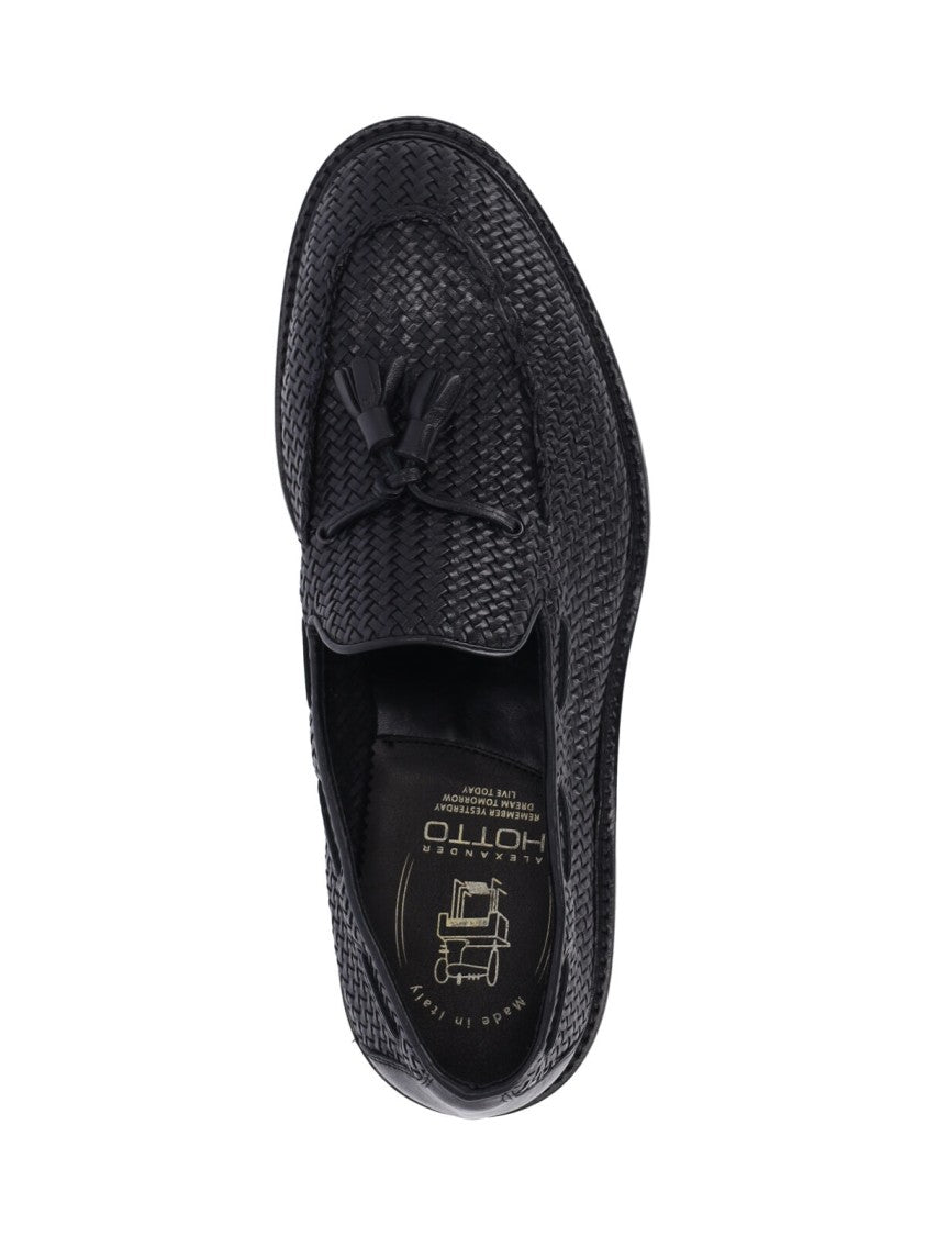 Alexander Hotto Braided Tassel Loafers – Black