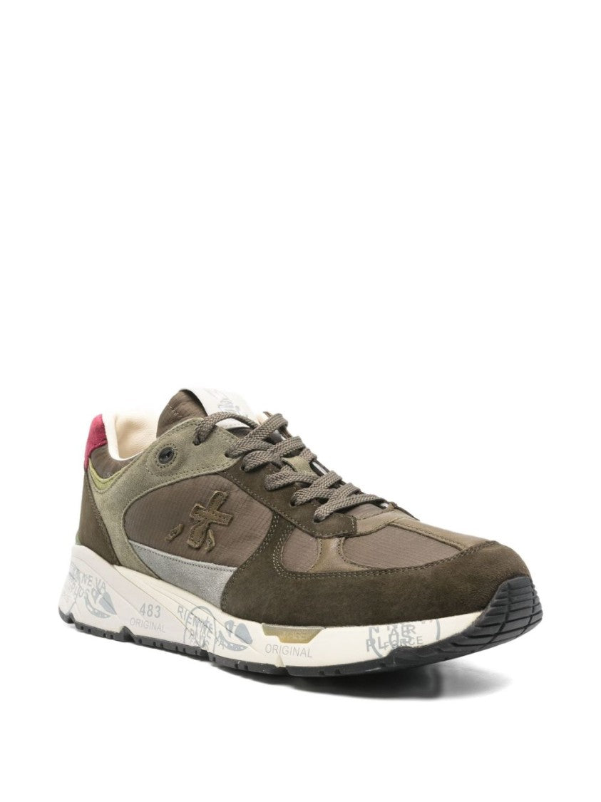 Premiata Premium Green Leather Sneakers