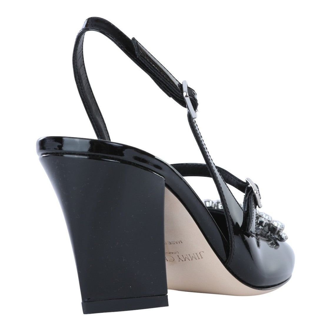 Jimmy Choo Pointed Toe Patent Leather Slingback Pumps