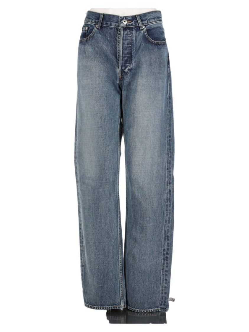 J. W. Anderson Blue Relaxed Faded Whiskered Straight-Leg Jeans